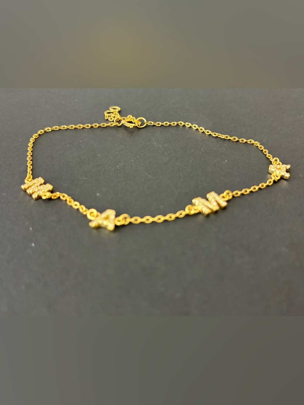 Sterling Silver 925 Gold Tone M.A.M.A Bracelet 7”-7.5”8” Adjustable